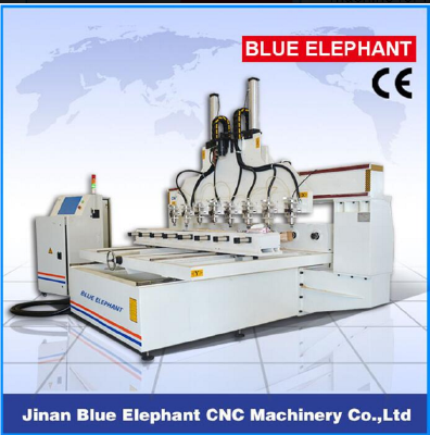 3d MulELE 2513 ti head 4 axis cnc router machine for mass process