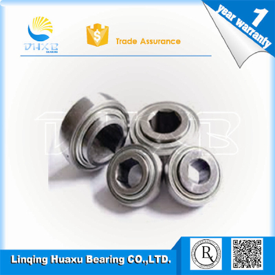 DC214TTR2A agricultural bearing Round bore with grease nipple