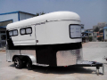 Deluxe two horse horse floats,2 horse float from China,customized large horse trailers for sale