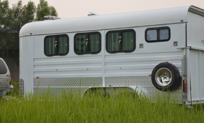 Cheap horse box trailer ,3 horse float angle load,Chinese imported horse floats