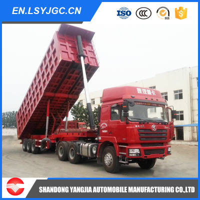 Cheap Price Tri-axle Semi Dump Trailer , aluminium tipping trailer for sale