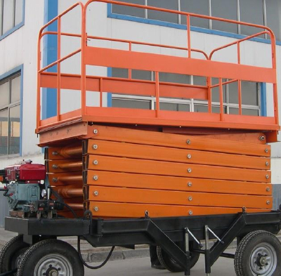 Mobile fork lift, maintenance installation four wheeled mobile lift, high-altitude lift truck