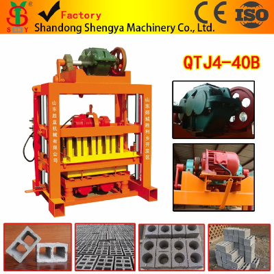 Factory direct selling QTJ4-40 electirc semi autoamtic concrete hollow and paver block making machine