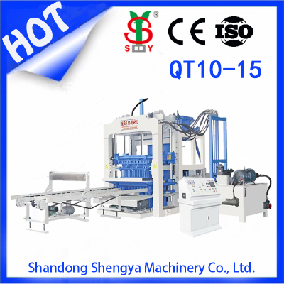 QT10-15 hydraulic press fully automatic concrete block making machine supplier in China