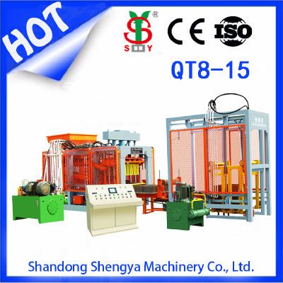 QT8-15 hydraulic press fully automatic concrete block making machine supplier in China