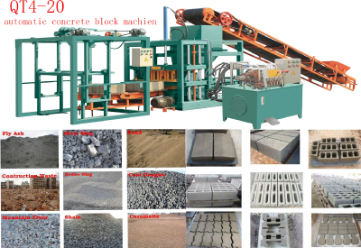 High Yield Machinert QT4-20 concrete hollow brick making machine,durable cement brick making machine price list