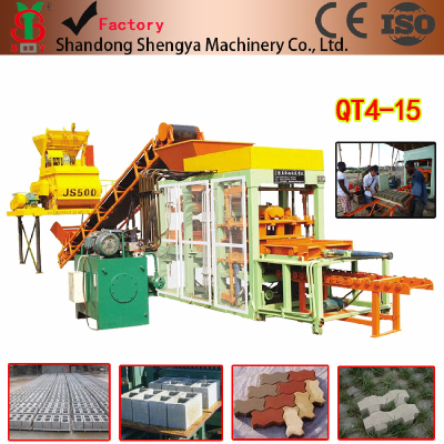 Shengya Brand QT4-15 Hydraulic Fully Automatic Block Making Machine Production Line