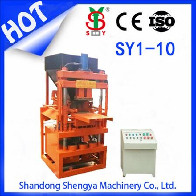 Hot-selling High Capacity Automatic SY1-10 cement interlocking brick making machine low investment block making machine sale