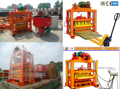 New Design Cement Brick Making Machine QTJ4-40 Low Cost Hollow Interlocking Brick Making Machine