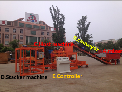 QTJ4-26C Semi Auto Concrete Hollow Block/Paver Brick Making Machine in Shengya Machinery Factory