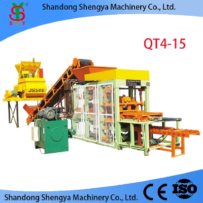 QT4-15 Automatic hydraulic cement brick making machine, block production plant