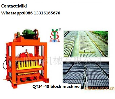 Popular High Yield Machinery QTJ4-40 Cement Brick Making Machine