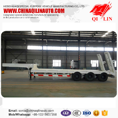 60 tons payload low bed semi trailer for construction machinery transportation