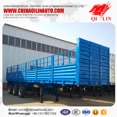 50 tons payload side wall drop semi trailer for container loading