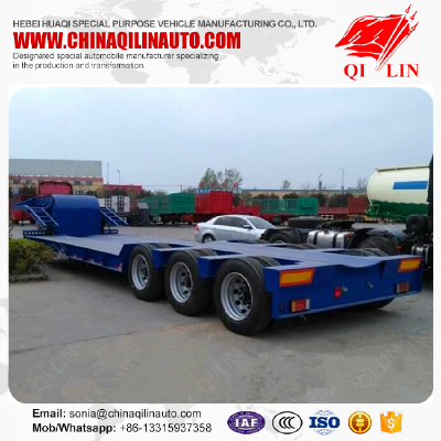 China factory price extendable lowboy flatbed semi trailer for sale