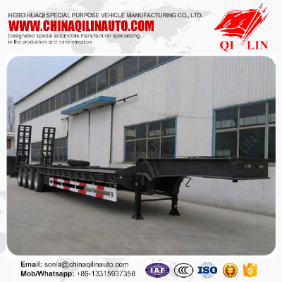 Cheap price 4 axles 80T payload low bed semi trailer