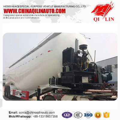 80T payload coal ash transport semi trailer with electric engine