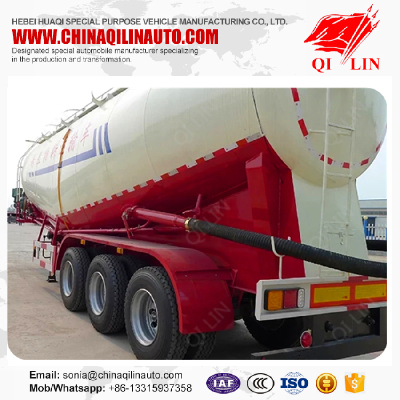Tri-axle 60 tons payload tanker semi trailer for mineral flour loading