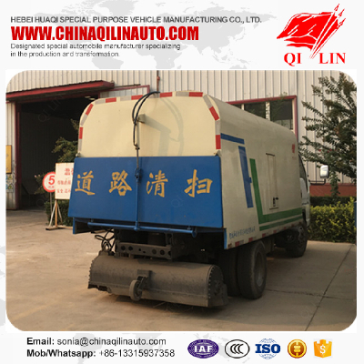 6 wheels van type road sweeping truck for sale