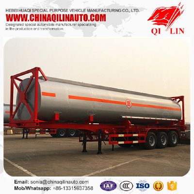 ISO tank semi trailer for dangerous liquids loading