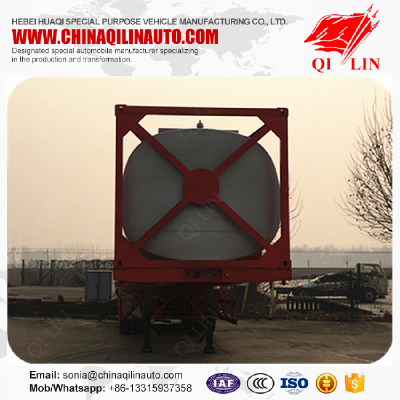 Capacity optional 40ft container chemical liquids tanker trailer