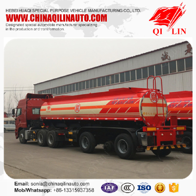 Tri-axle stainless steel tank trailer for sulfuric acid loading