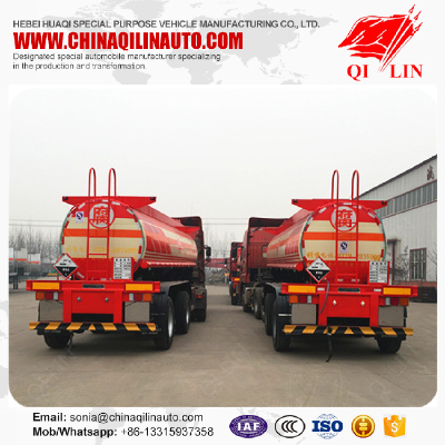 Corrosive acid tanker semi trailer with mechanical suspension