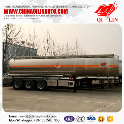 Aluminum alloy multi-axle 40cbm fuel tanker semi trailer