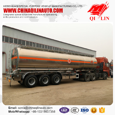 Aluminum alloy 40000 liters oil tanker trailer for gas station