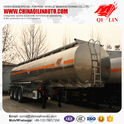 Aluminum alloy tare weight 6700kg oil fuel Tanker semi trailer