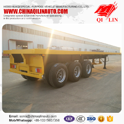 20ft 40ft Flatbed semi trailer with high tensile carbon steel material
