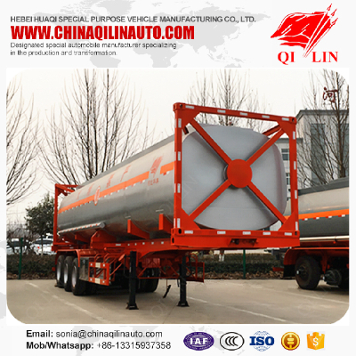 3 axles ISO 40ft container Tanker semi trailer for Kenya