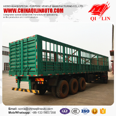 Multi used barrier box semi trailer for bulk cargo loading
