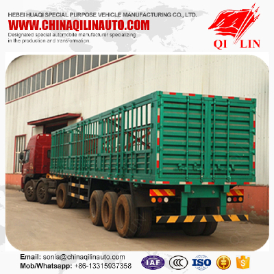 2017 new factory price 60 tons storage fence semi trailer