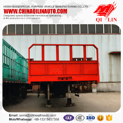 60 tons container dropside flatbed semi trailer for Africa