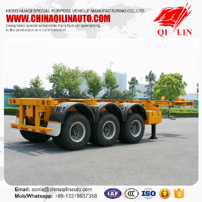 3 axles 40ft skeleton semi trailer with competitive price