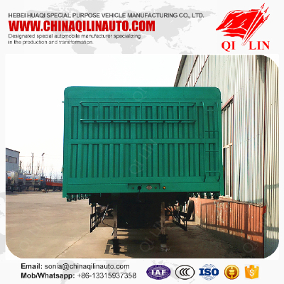 Customized 60 tons general cargo delivery side wall fence trailer