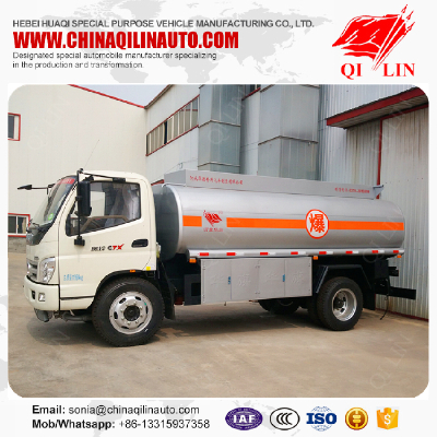 Foton 4X2 right hand drive 8cbm refuel oil tank truck