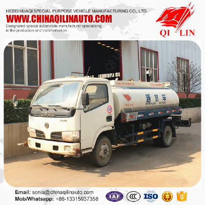 Logo printed 5000 liters capacity street water sprinkling tank truck