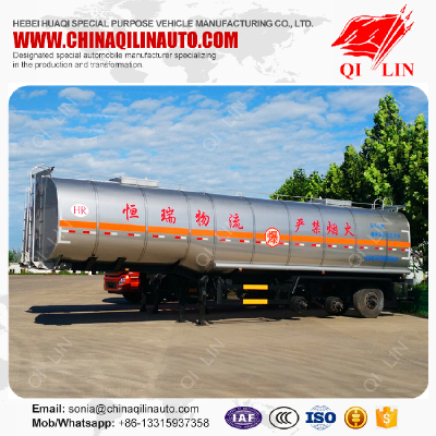 Curb weight 10t carbon steel chemical liquids tank semi trailer