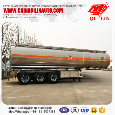 Curb weight 6.5t 40000 liters aluminum alloy tank semi trailer