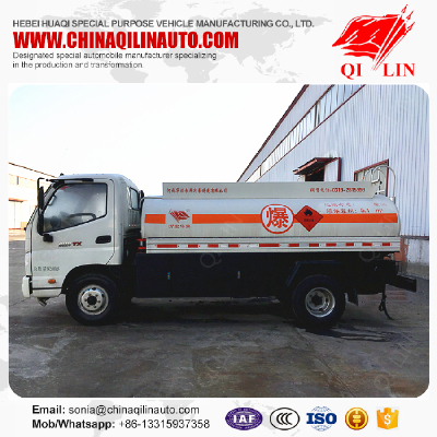 FOTON 4X2 5000 liters oil tank truck for Asian market