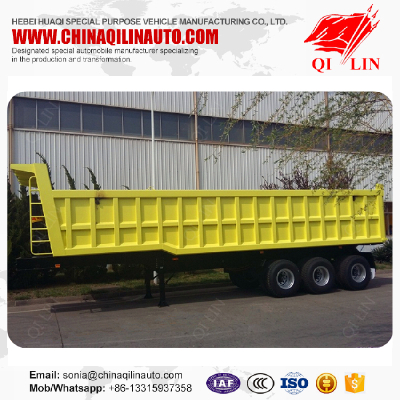 Cheap price 3 axles 60 tons hydraulic cylinder dump semi trailer