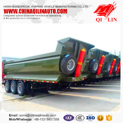 Wholesale utility 12 wheels tipper truck semi trailer