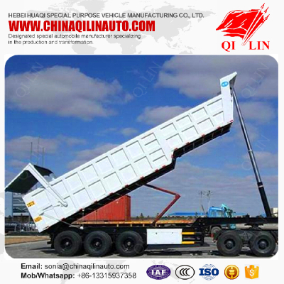 60t high payload van body tipper semi trailer for gravels