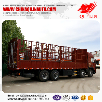 Factory sale 12 tires box stake truck for beer transport