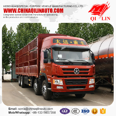 Dayun 8X4 Euro 3 emission 30 tons stake box truck