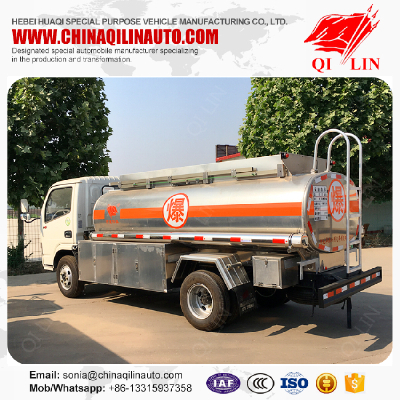 4500 liters refuel tank truck with high flow refueling machine