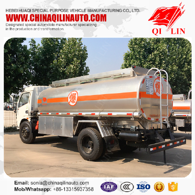 Gas station use 5cbm - 10cbm aluminium alloy fuel tank truck