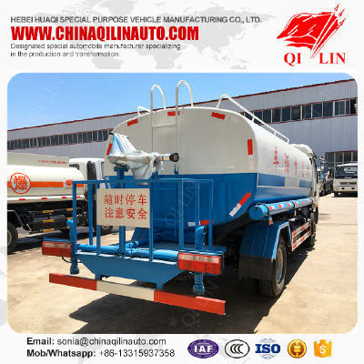 Carbon steel water tank truck with aerial working platform
